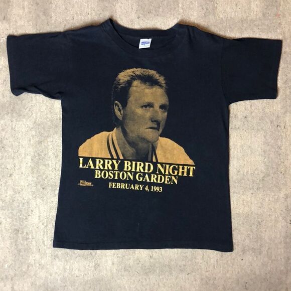 Vintage 1993 Larry Bird Night Boston Garden Single Stitch T-Shirt | Medium - Picture 1 of 4